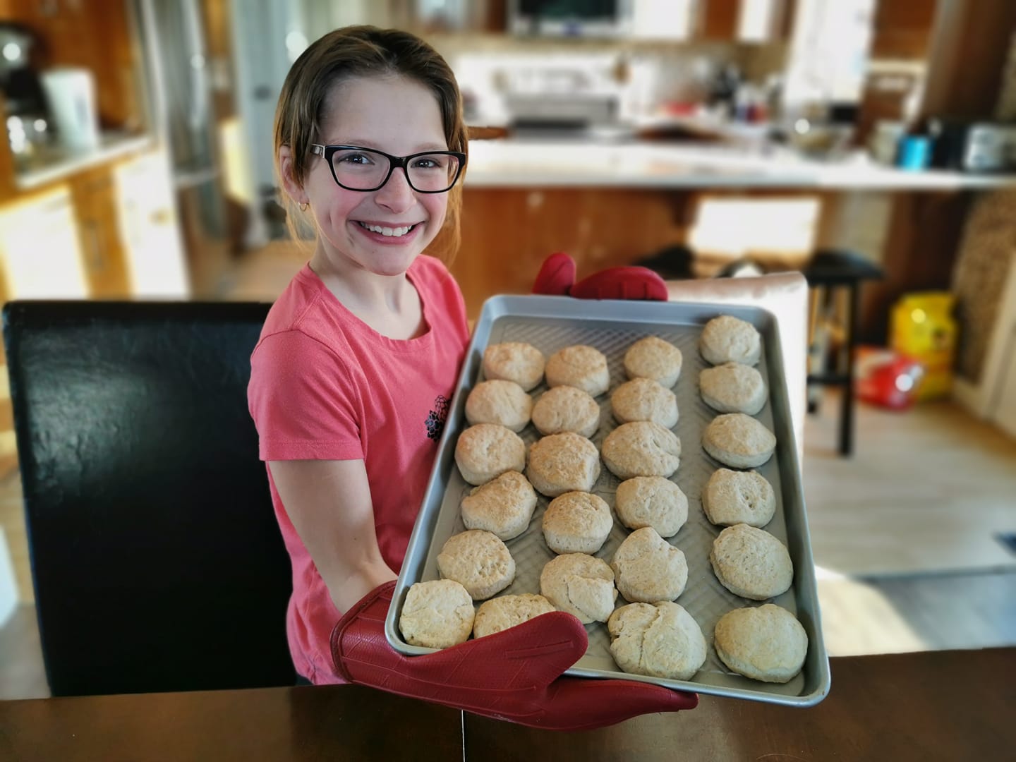 young girl baking