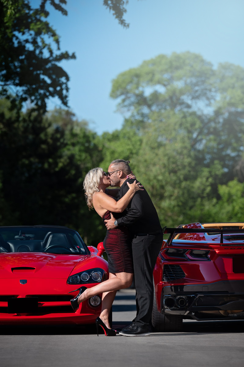 Red Corvette Couples Photo Session